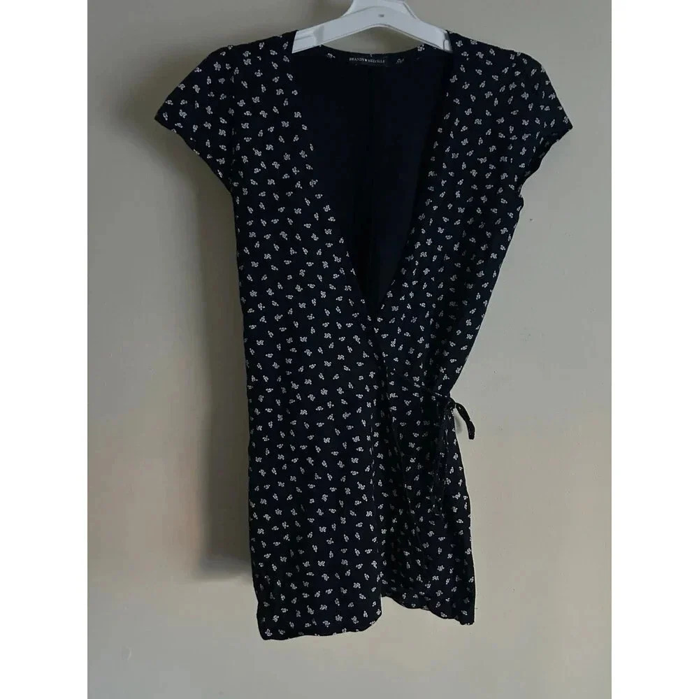 Brandy Melville Women’s Dress - Ditsy Floral Print Wrap Dress